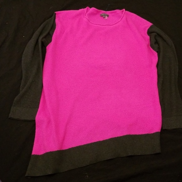 Vince Camuto pink & gray right angle sweater - Picture 1 of 3